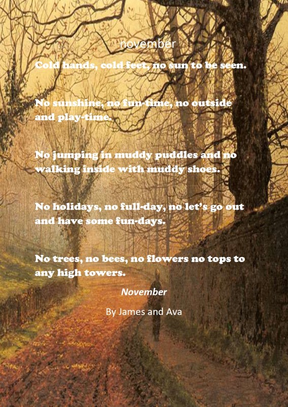 november poem by Ava and James (Custom)